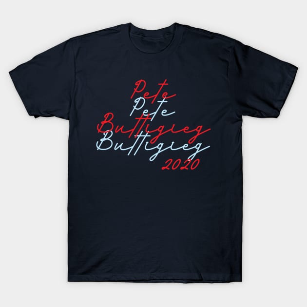 Mayor Pete Buttigieg for President 2020 Vintage Script T-Shirt by YourGoods